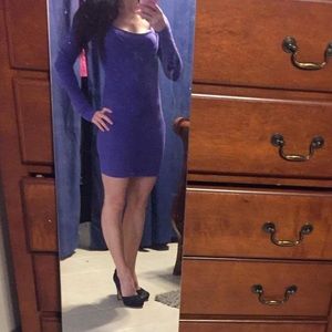Purple fitted dress